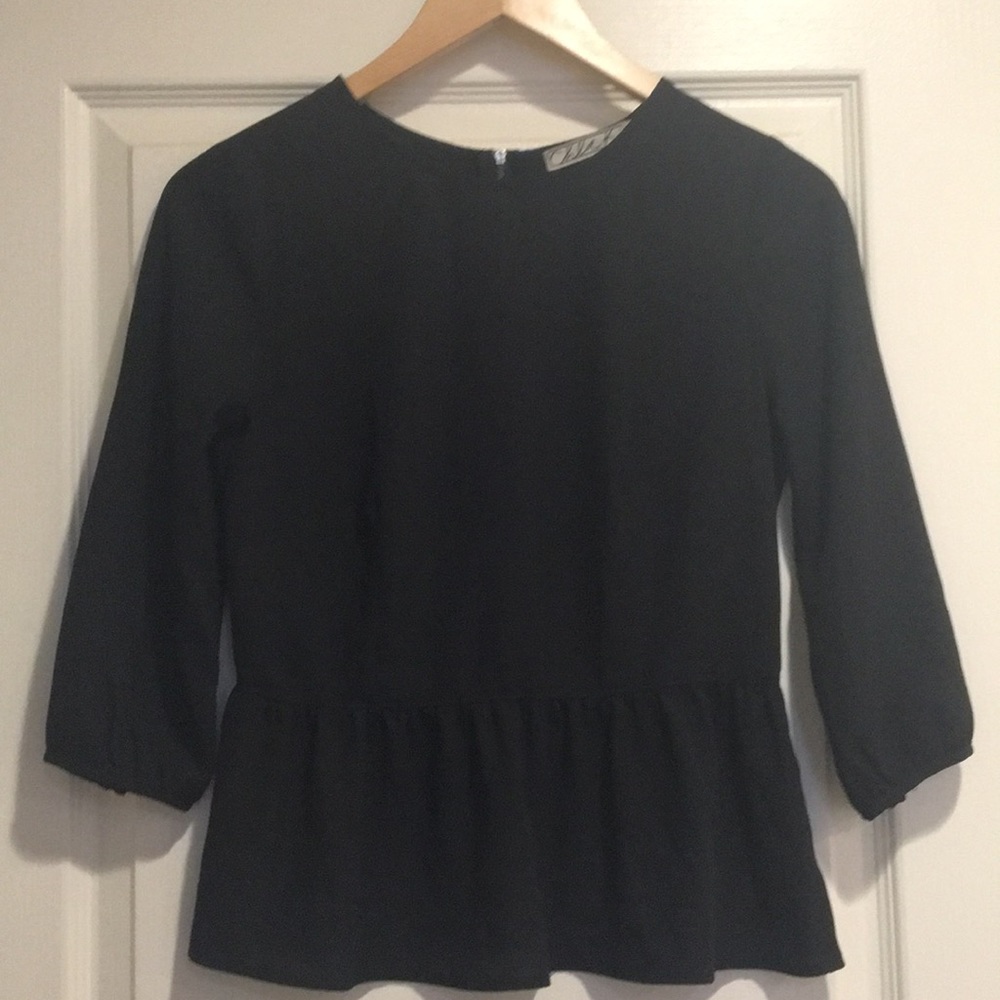 cute black peplum top